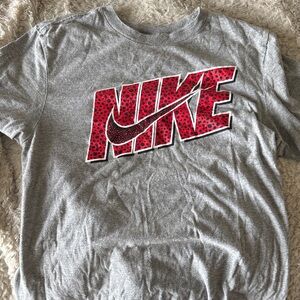 Nike Gray Tee with White Logo